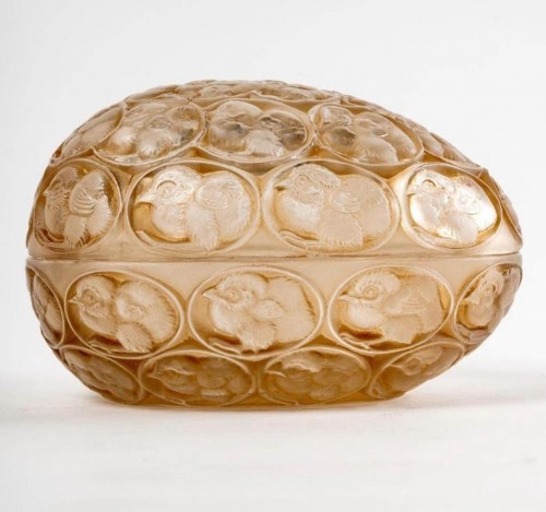 Verrerie, Cristallerie  - René Lalique  - Boîte « Poussins » 1929