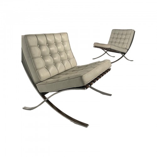 Ludwig Mies Van Der Rohe (1886-1969) - Pair of Barcelona armchairs