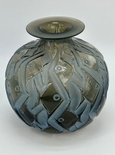 Glass & Crystal  - René Lalique - Grey Penthièvres Vase , 1928.