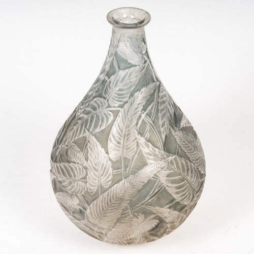 René Lalique, 1923  - Vase « Sauge» bleu gris - Art Déco