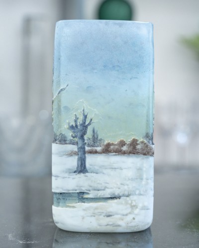 Antiquités - DAUM - Vase Paysage
