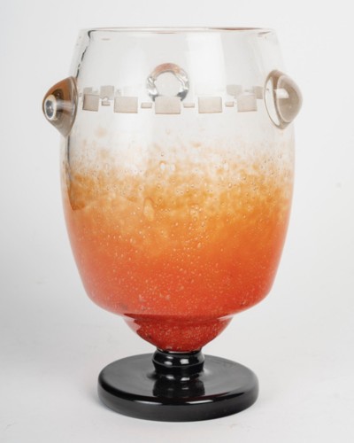 Glass & Crystal  -  Charles Schneider (1881-1953), Marmorated glass vase