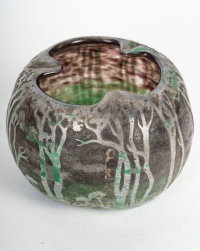 Glass & Crystal  - Daum Nancy -  Vase Landscape Circa 1905 -1910