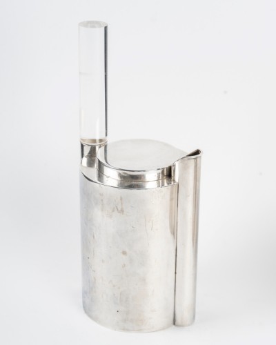 Antiquités - Ravinet d’Enfert 1971 - Service thé café 5 pièces en métal et plexiglass