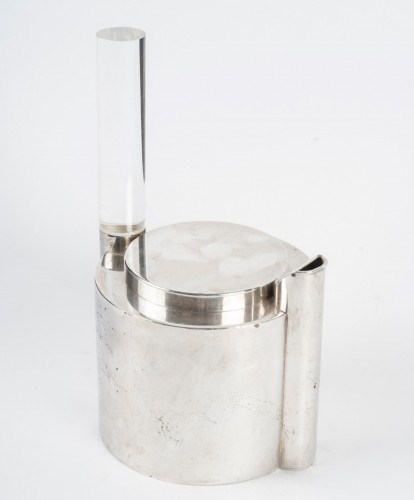 Antiquités - Ravinet d’Enfert 1971 - Service thé café 5 pièces en métal et plexiglass
