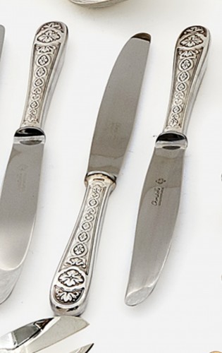 Christofle - 127-piece silver-plated “Villeroy” model cutlery set   - 50