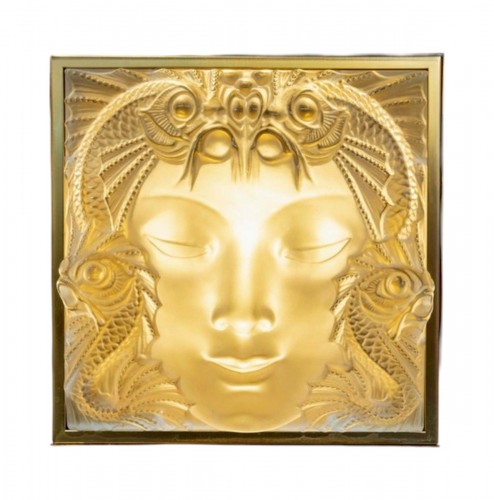 René Lalique -  Decorative Cube Woman's Mask