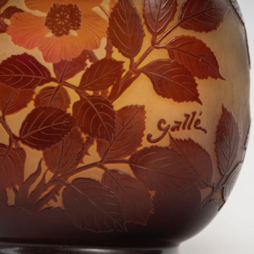 Verrerie, Cristallerie  - E Gallé -  Petit vase boule