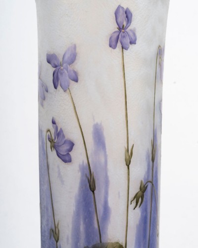 Glass & Crystal  - 1905- Daum ,Vase &quot;Violettes&quot;