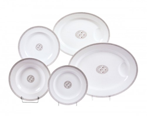 1925 Suzanne Lalique & Théodore Haviland, 43-piece porcelain service
