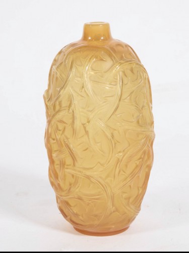 1921 - René Lalique, “Ronces” Vase, Butterscotch - Glass & Crystal Style Art Déco
