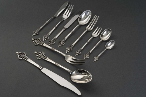 20th century - Cardeilhac solid silver tableware minerve hallmark
