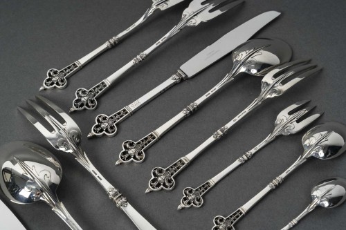 Cardeilhac solid silver tableware minerve hallmark - Art Déco