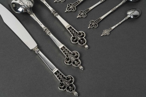 Antiquités - Cardeilhac solid silver tableware minerve hallmark