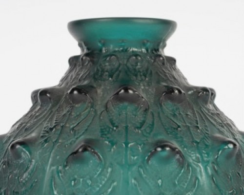 René Lalique 1912 - Vase Fougères teinté vert - Alexia Say