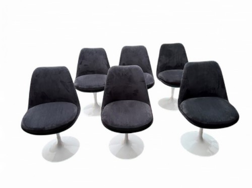 Eero Saarinen pour Knoll  - 6 chaises «Tulip» pivotantes
