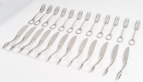 Hermès  - 24-piece silver-plated tableware set “Grand Attelage” - silverware & tableware Style 50