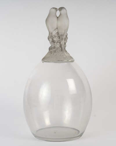 20th century - 1925 René Lalique - Vase "Tourterelles"