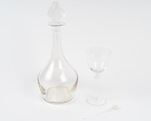 Glass & Crystal  - 1968 Lalique  - Set of 6 Champagne Whisks "Roxanne"