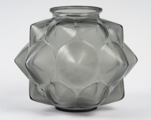 1927 René Lalique -  Vase "Champagne" - Verrerie, Cristallerie Style Art Déco