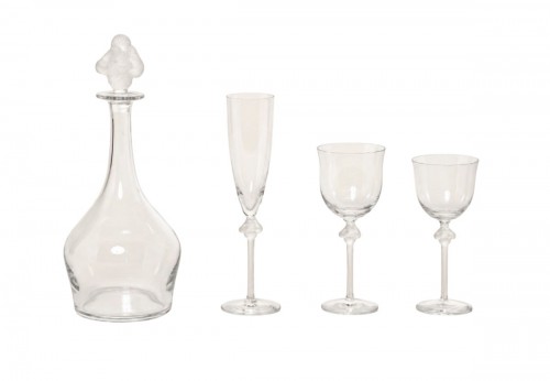 1968 Lalique France, partie de service "Roxanne" en cristal
