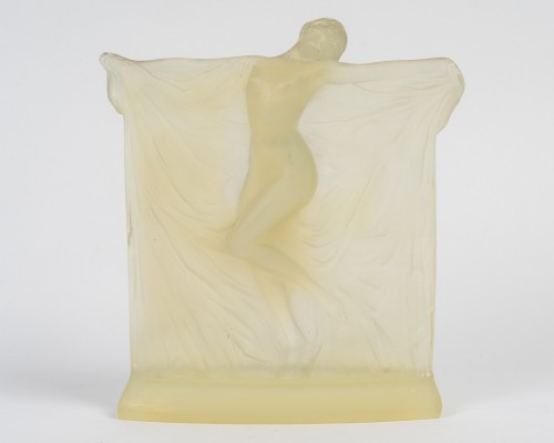 1925 René Lalique - Statuette « Thaïs » en verre Butterscotch - Verrerie, Cristallerie Style Art Déco