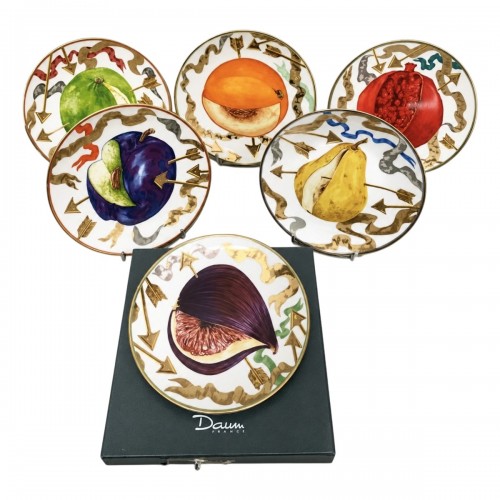 Hilton McConnico pour Daum, 6 assiettes à dessert « Les flèches perdues de Guillaume Tell »