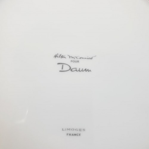 Céramiques, Porcelaines  - Hilton McConnico (1943-2018) pour Daum, suite de 6 assiettes "Cactus"