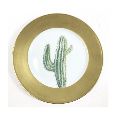 Hilton McConnico (1943-2018) pour Daum, suite de 6 assiettes "Cactus" - Alexia Say