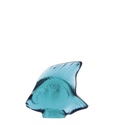 XXe siècle - Cristal Lalique - Aquarium lumineux 25 poissons