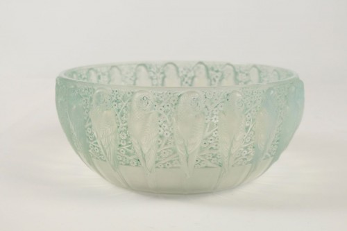 René Lalique - Coupe "Perruches" - Verrerie, Cristallerie Style 