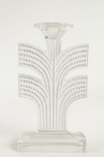 Glass & Crystal  - René Lalique - Pair of Candlestick  &quot;Tokyo&quot;