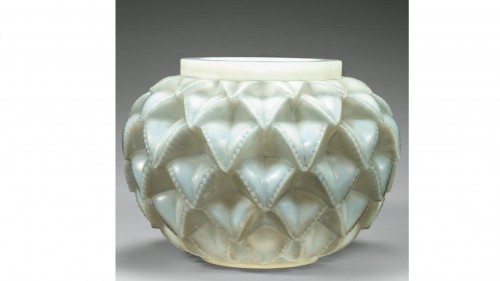 René Lalique - Opalescent &quot;Languedoc&quot; Vase - Glass & Crystal Style 