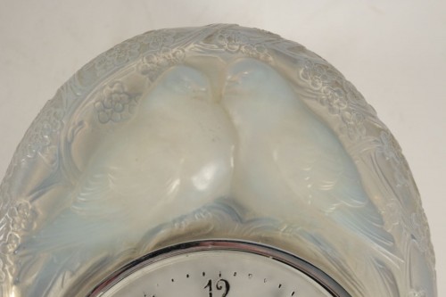 Glass & Crystal  - LALIQUE René - « Two perched birds » Clock