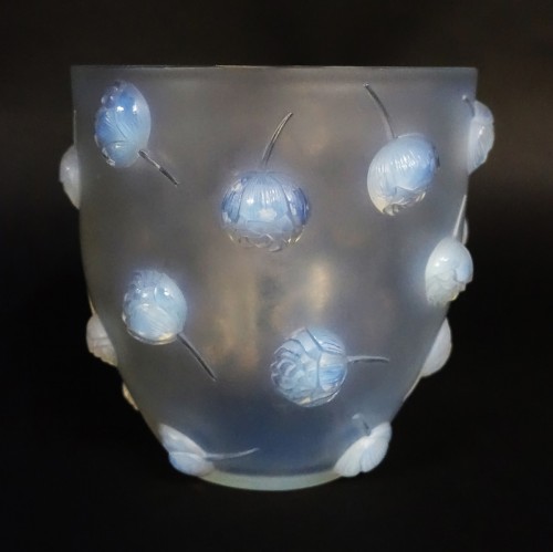 René Lalique - Vase Pivoines - Verrerie, Cristallerie Style 