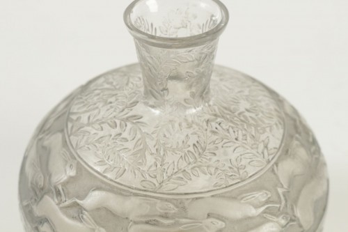 René Lalique - Vase Lièvres - Verrerie, Cristallerie Style 