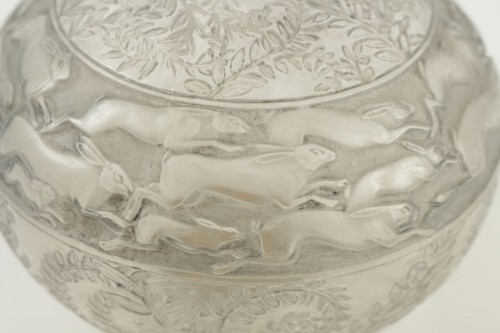Verrerie, Cristallerie  - René Lalique - Vase Lièvres
