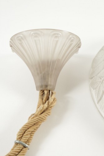 René Lalique (1860-1945) - Plafonnier vasque « Charmes » - Luminaires Style 