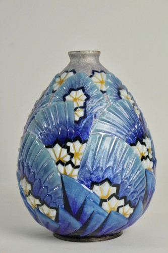 CAMILLE FAURÉ (LIMOGES, 1874 - 1956)  - Vase émaillé - Objet de décoration Style 