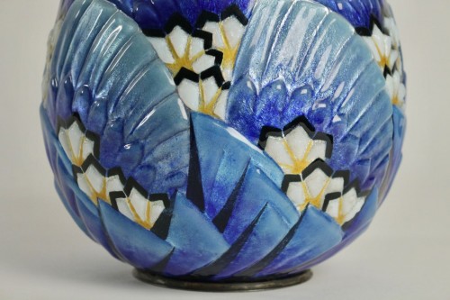 XXe siècle - CAMILLE FAURÉ (LIMOGES, 1874 - 1956)  - Vase émaillé