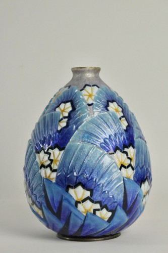 Antiquités - CAMILLE FAURÉ (LIMOGES, 1874 - 1956)  - Vase émaillé