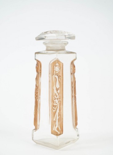 René Lalique Flacon "Ambre D'Orsay" - Verrerie, Cristallerie Style Art Déco