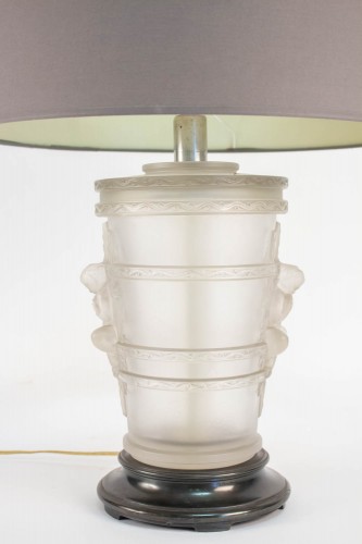 Lighting  - Pair of Marc Lalique Glass Lamp