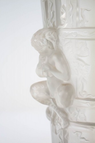  - Pair of Marc Lalique Glass Lamp