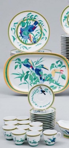 Hermes Paris Service en porcelaine de Limoges "TOUCAN" - 