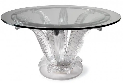Cristal Lalique Table &quot;Cactus&quot; - Glass & Crystal Style 