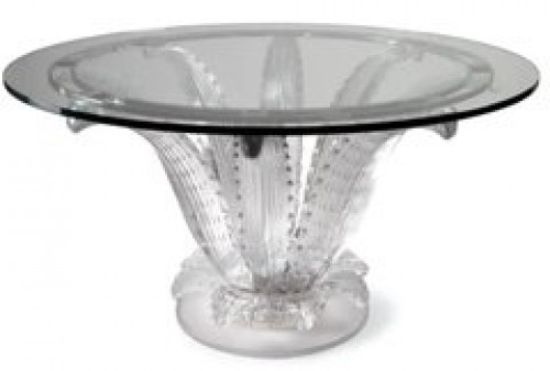 20th century - Cristal Lalique Table &quot;Cactus&quot;