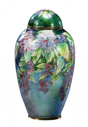 Camille Fauré  - Vase couvert "Glycines"