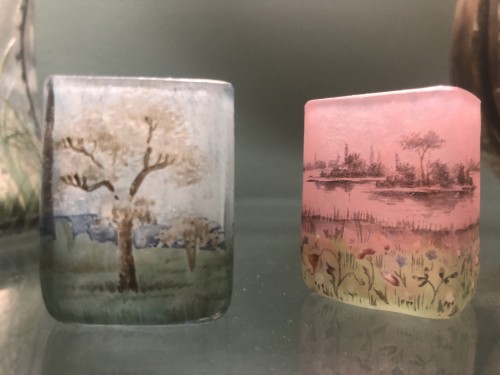DAUM - Vase miniature quadrangulaire "Prairie" - Alexia Say