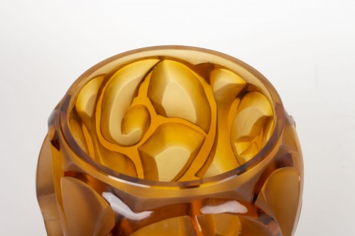 René lalique Vase &quot;Tourbillon&quot; Amber teinted - 